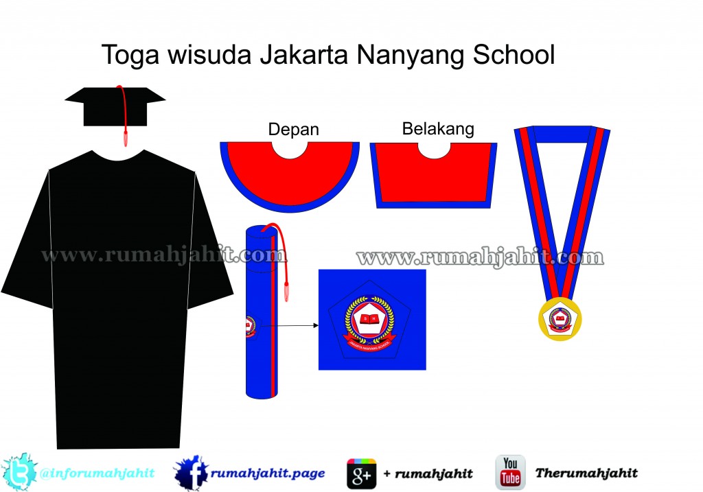 Toga wisuda Jakarta Nanyang School