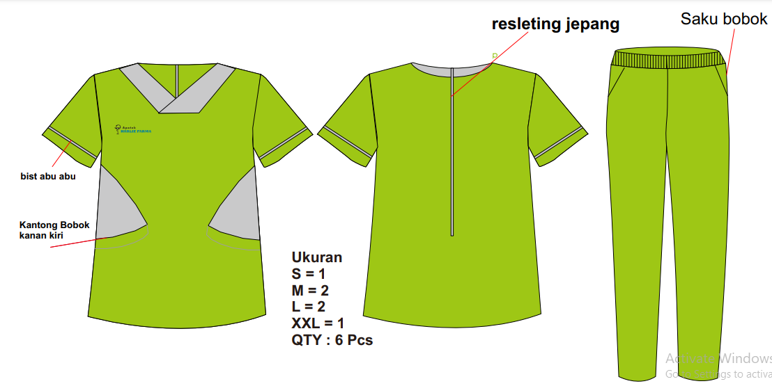 seragam apotek harlie farma