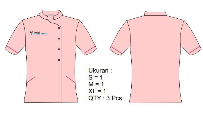 seragam apotek harlie farma