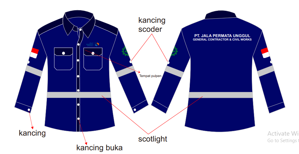 Kemeja PT Jala Permata Unggul