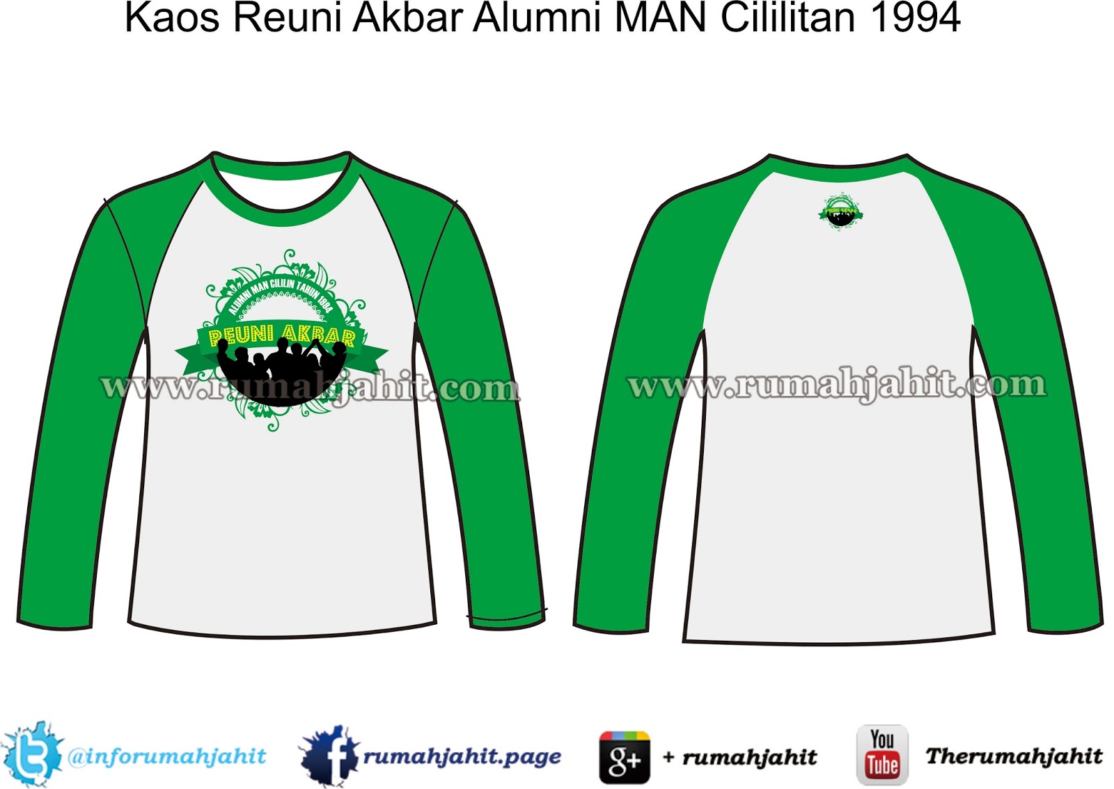  Kaos  Reuni Akbar Alumni  MAN Cililitan 1994 laki laki 