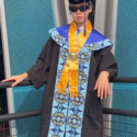 Batik Cantik Berwarna Biru pada Toga Wisuda UBL (Universitas Budi Luhur)